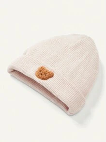 Cozy Pixies 3pcs Baby Boy's Cute Bear Pattern Crew Neck Sweatshirt, Pants And Hat Set - Khaki - View 4