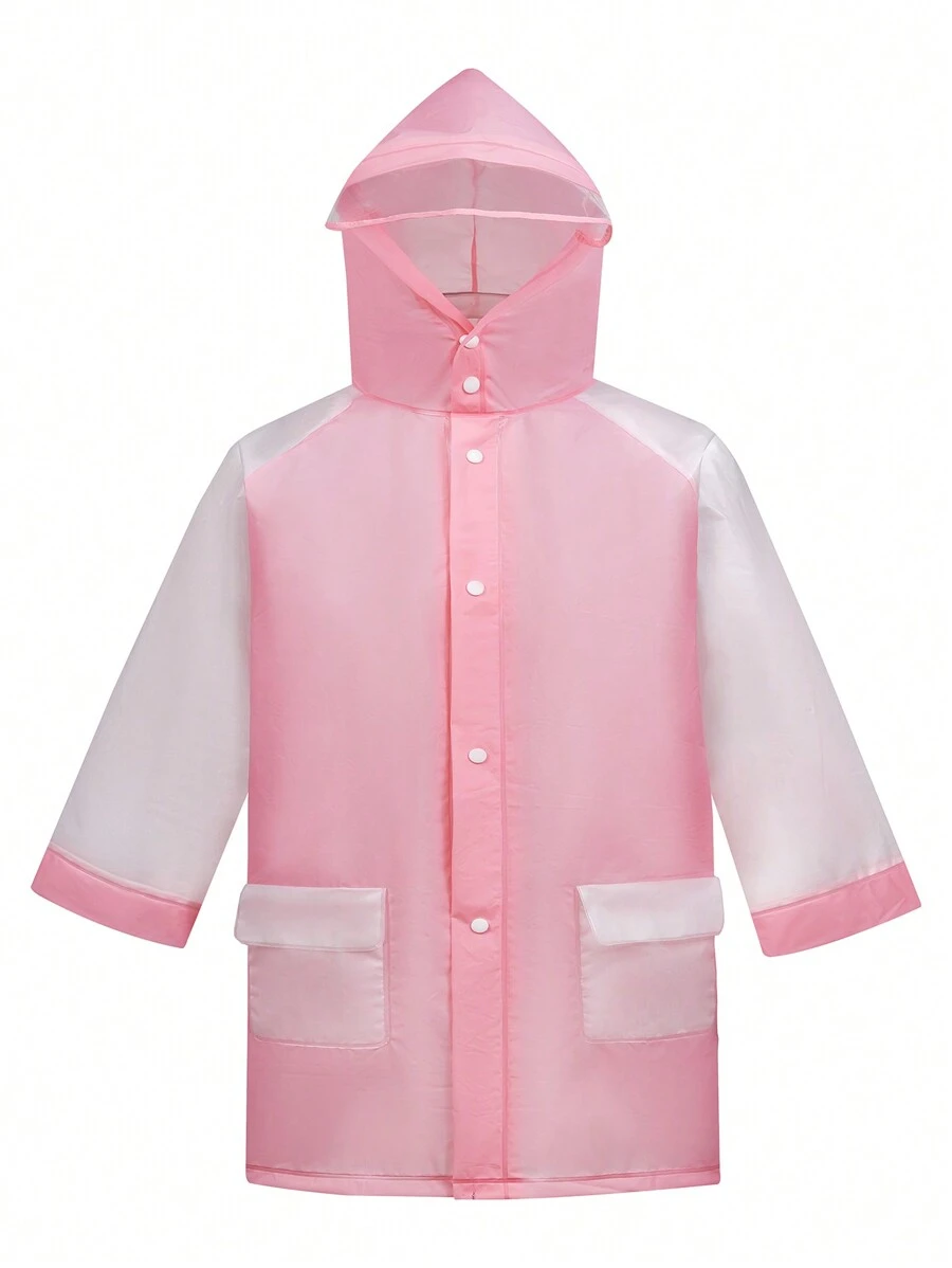 1pc Kid's Raincoat For Outdoor - Pink - View 1