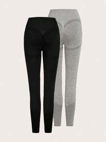 Easithlete 2 piezas Leggings deportivos control de barriga - Multicolor - Ver 5