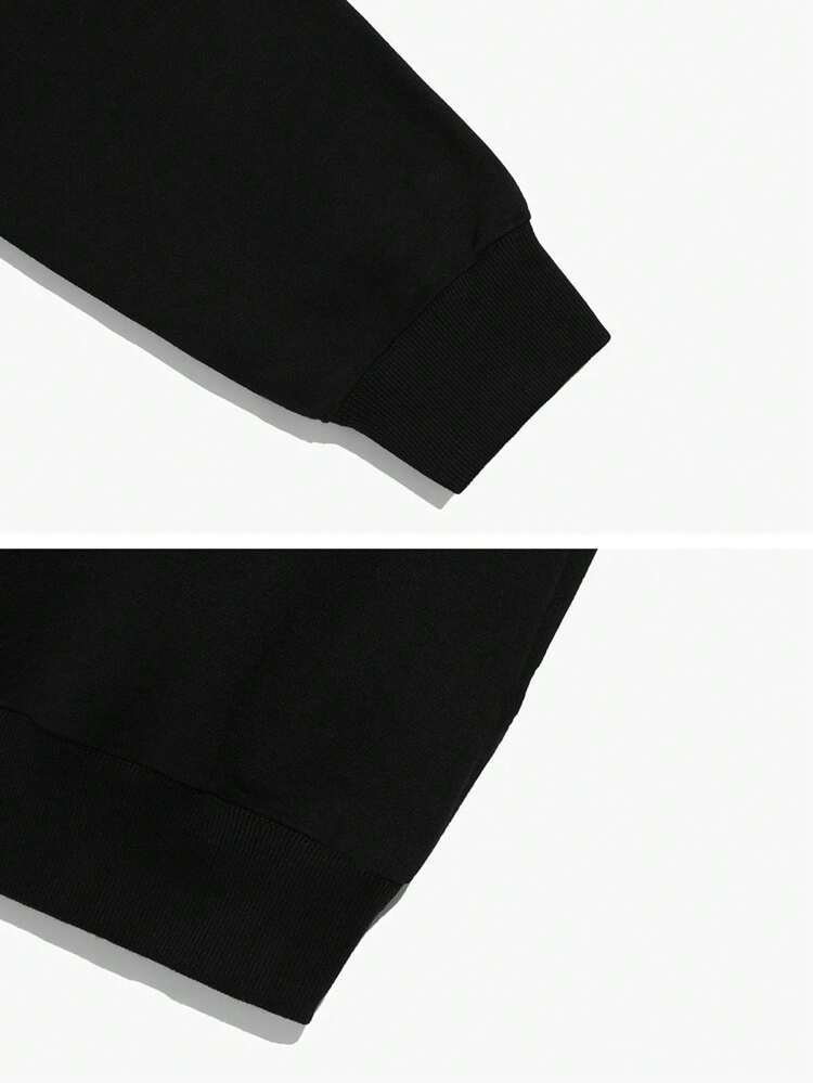 Men Slogan Graphic Drop Shoulder Sweatshirt Men Sweatshirt