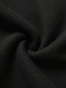 SHEIN Unity Hơn Hình sao & khẩu hiệu Lót nhiệt Áo nỉ - màu đen - Xem 4
