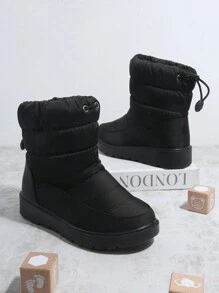 Cô gái Tối giản Giày bốt Trượt trên - màu đen - Xem 2