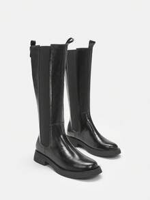 SheIn BIZ 女性時尚靴子 - 黑色 - 查看 5