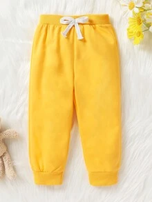 Baby Girl Bear Print Sweatshirt & Sweatpants - Yellow - View 6