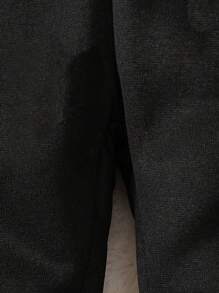 Baby Boy Raw Trim Flap Detail Jacket & Sweatpants & Tee - Black - View 5