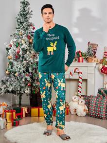 男士圣诞印花睡衣套装 / 睡衣套装 - 彩色 - 查看 6