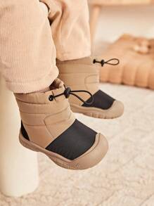 Cozy Pixies 男孩卡其色時尚設計舒服的和濃烈香調雪地靴 - 卡其色 - 查看 2