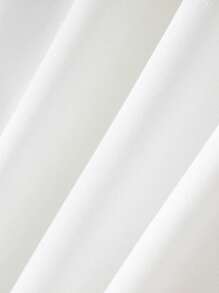 INAWLY 素色袋鼠口袋抽繩加絨內裏連帽衫 - 白色 - 查看 4