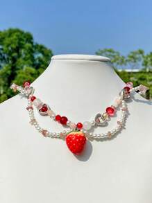【Mikshimai】STRONG STRAWBERRY NECKLACE 546d4b1f60c020e27d714702354d09