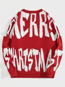 Manfinity VCAY Nam Mẫu chữ Áo len - Đỏ - Xem 2