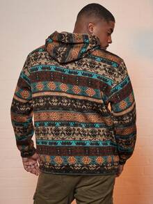 Manfinity Homme Nam Plus In Địa lý Dây rút Hoodie - Nhiều màu - Xem 2