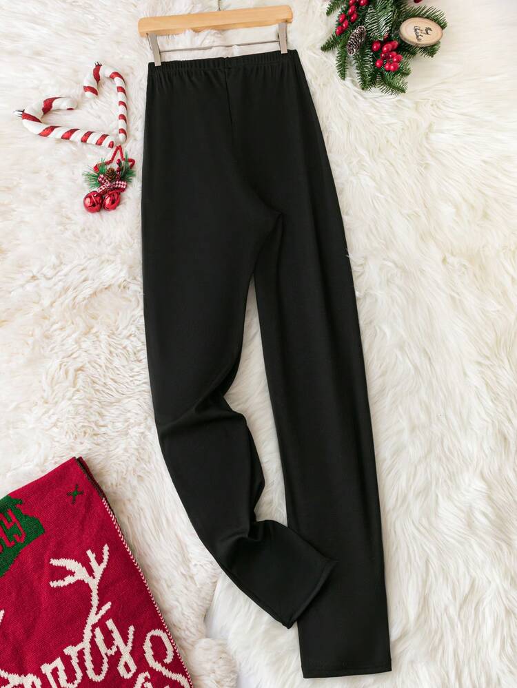 Plus Christmas Print Leggings