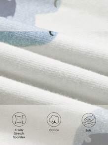 Cozy Pixies Set Pigiama Snug Fit Per Bambino Con Motivo Elefante Cartone Animato, Include Maglietta A Maniche Lunghe E Pantaloni