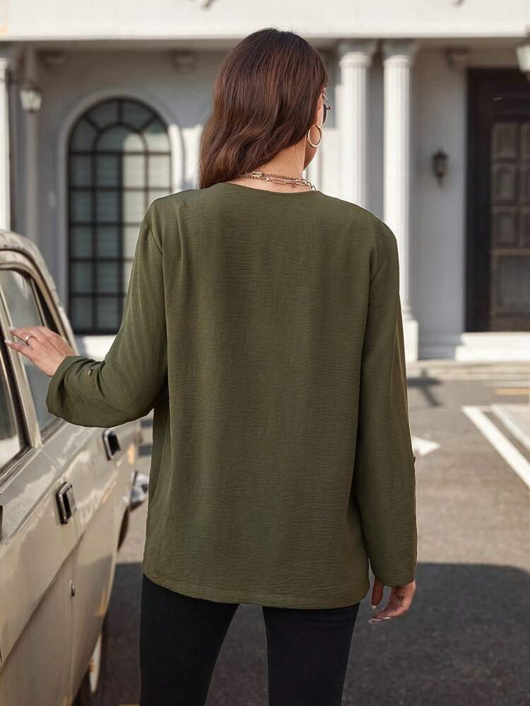 Waterfall Collar Open Front Coat