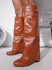 SHUZIA 極簡風格滑靴 - 鏽棕色 - 查看 5