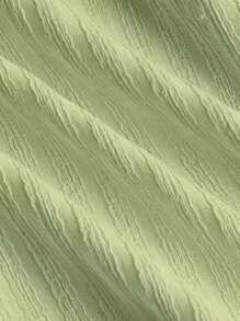 SHEIN MOD Lettuce Trim Button Front Tee