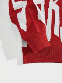 Manfinity VCAY Nam Mẫu chữ Áo len - Đỏ - Xem 4