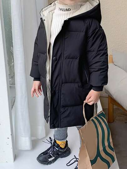 Young Girl Zip Up Hooded Padded Coat