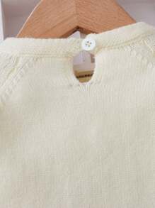女嬰插肩袖套頭毛衣 - 米色 - 查看 5