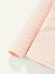 Cozy Pixies Đứa bé gái Viền Ruffle Áo thun & quần - Hồng - Xem 2