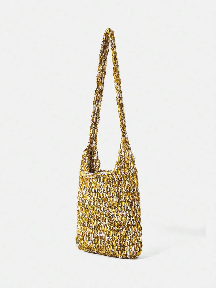 Women's Handwoven Multicolor Simple Fashionable Shoulder Bag With Multiple Functions