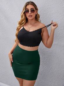 Calvaya Hơn Chất rắn Váy bodycon - màu xanh lá - Xem 4
