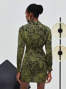 Maija 滿版印花圍裹洋裝 - 彩色 - 查看 2