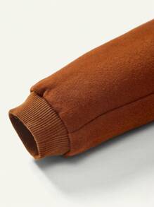 Cozy Pixies Đứa bé trai Bản vá Gấu 2 trong1 Áo len & Quần nỉ & Mũ - Màu Khaki - Xem 8