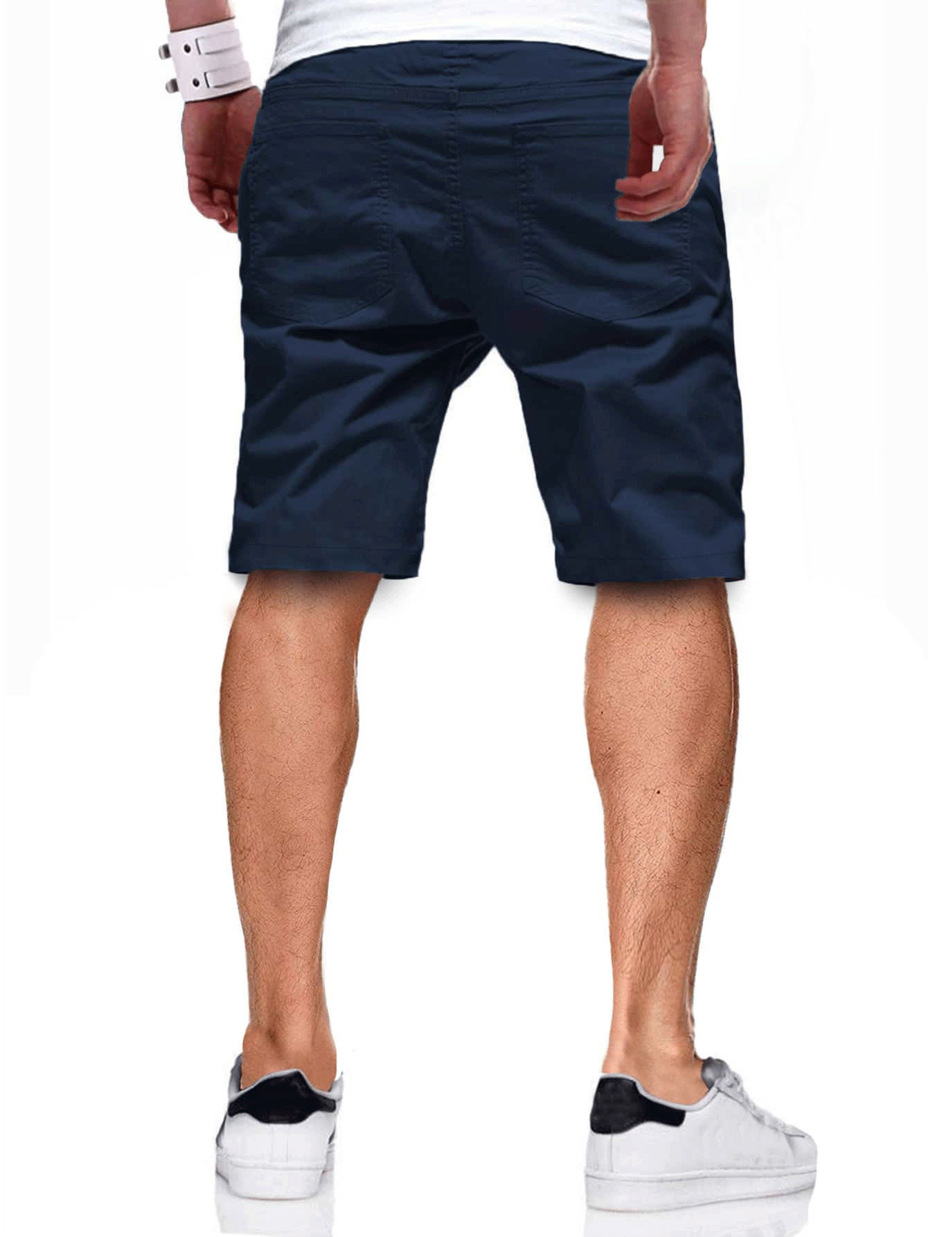 Manfinity Homme Nam 2 Miếng Chi tiết được vá Dây rút Ngoại cỡ Quần short - Nhiều màu - Xem 5