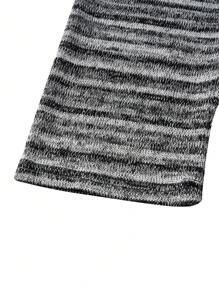 EMERY ROSE Plus Contrast Space Dye Panel Lapel Collar Blazer and Suit Pants