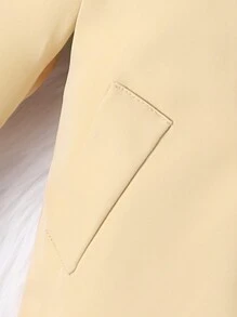 Bebé niño Gabardina de cuadros de doble botonadura con capucha - Albaricoque - Ver 5