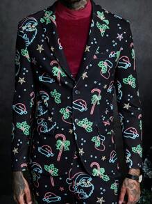 SHEIN Männer Hose & Blazer Weihnachtsmuster