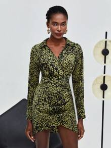 Maija 滿版印花圍裹洋裝 - 彩色 - 查看 3