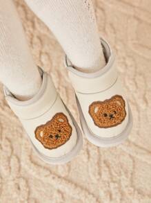 Cozy Pixies Fille Bottes De Neige beige À La Mode Design Dessin Animé Mignon Ours Confortable & Chaud ( Motif Aléatoire )