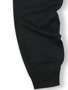 Manfinity Hypemode Men's Slogan Printed Drawstring Waist Jogger Pants - Black - View 4