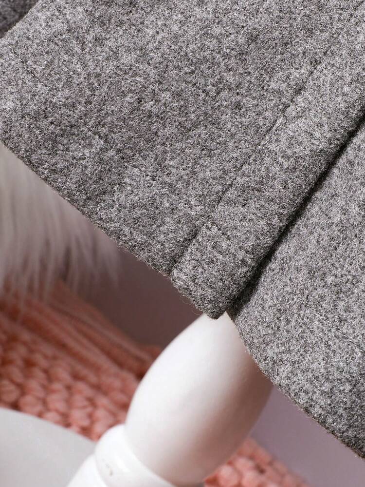 Baby Girl 1pc Bow Front Hooded Overcoat