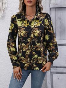 SHEIN LUNE 女性襯衫 - 黑色 - 查看 4