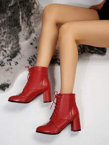 Giày bốt thời trang nữ - Đỏ - Xem 5