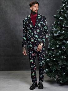 SHEIN Männer Hose & Blazer Weihnachtsmuster