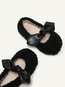 Lovely And Fun Bowknot Design Comfortable Non-Slip Soft Sole Baby Flats