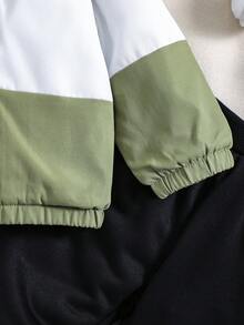 Baby Boy Colorblock Thermal Lined Zip Up Jacket & Sweatpants Without Tee - Multicolor - View 6