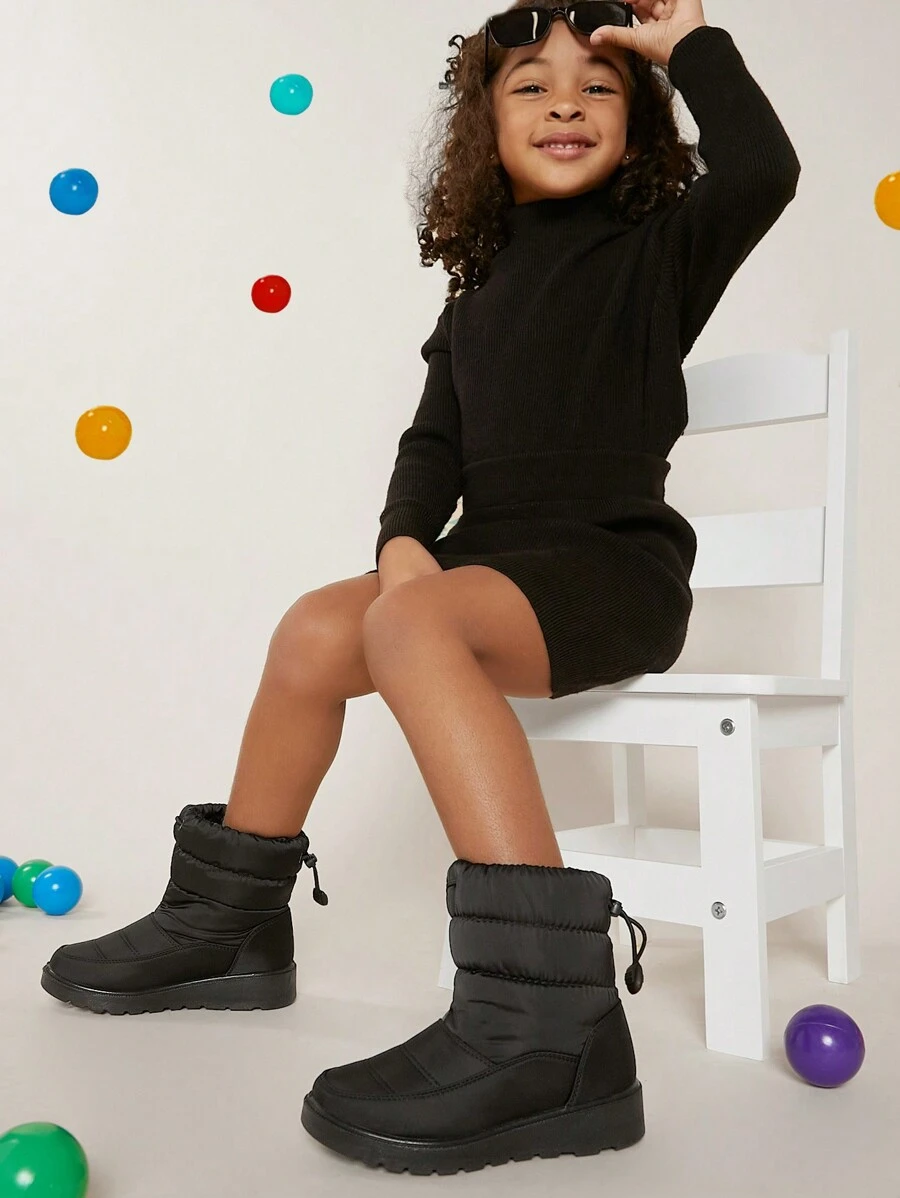 Cô gái Tối giản Giày bốt Trượt trên - màu đen - Xem 1