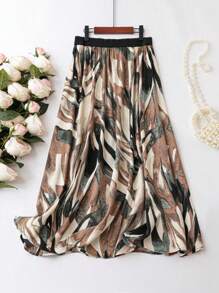 Chiquease 滿版印花彈性腰帶半身裙 - 彩色 - 查看 1