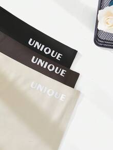 Plus 3pack Letter Graphic Scallop Trim Panty - Multicolor - View 3