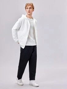 Manfinity RebelGame Nam Dây kéo Dây rút Hoodie - trắng - Xem 3