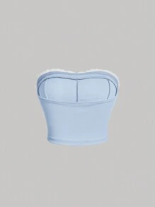 SHEIN MOD 前蝴蝶結抹胸上衣