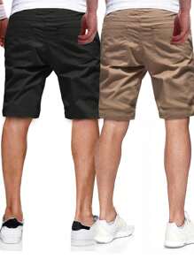 Manfinity Homme Men 2pcs Patched Detail Drawstring Oversize Shorts Going Out Plain Knee Shorts, For Husband, Boyfriend Gifts - Multicolor - View 2