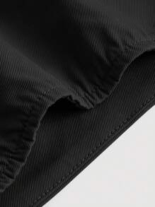 SHEIN MOD 素色繫帶百褶下擺百褶半身裙