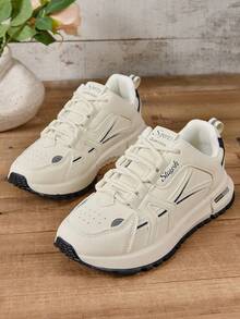 跑步鞋適用於秋冬,透氣網布時尚女性老爹鞋