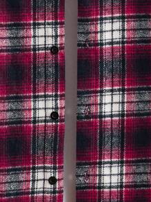 GENTILAND 加大码男式格子印花口袋贴布衬衫（不含 T 恤） - 彩色 - 查看 4